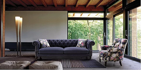 Σαλόνι λινό (3και2) τύπου Chesterfield (6373,6372)