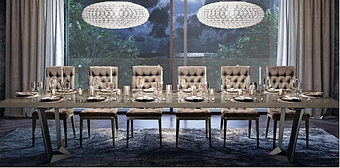 Σετ τραπεζαρία μοντέρνα γκρι (ELITE)