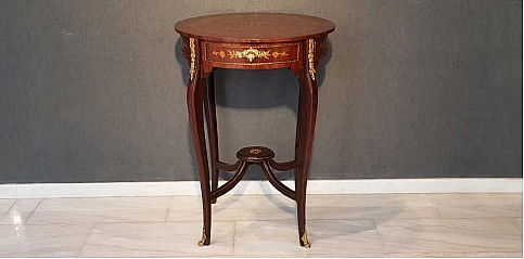 Τραπεζάκι ροτόντα με μαρκιτερί (1037-R)