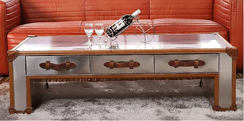 Τραπεζάκι σαλονιού inox (1039)