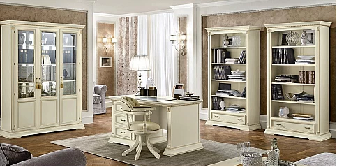 Κλασικό γραφείο σε λευκή πατίνα TREVISO FRASSINO (TREA)