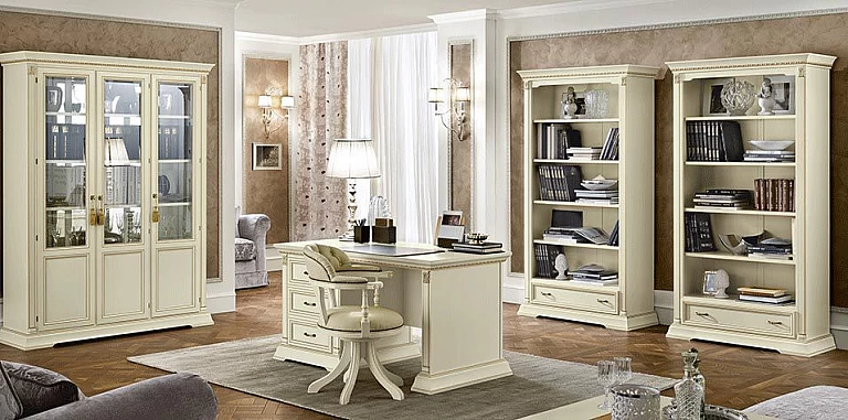 Κλασικό γραφείο σε λευκή πατίνα TREVISO FRASSINO (TREA) ΓΡΑΦΕΙΑ