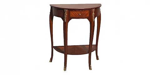 Ημικυκλικό Τραπεζάκι-κονσόλα Louis Quinze με Καμπυλωτές Λεπτομέρειες (Β004)
