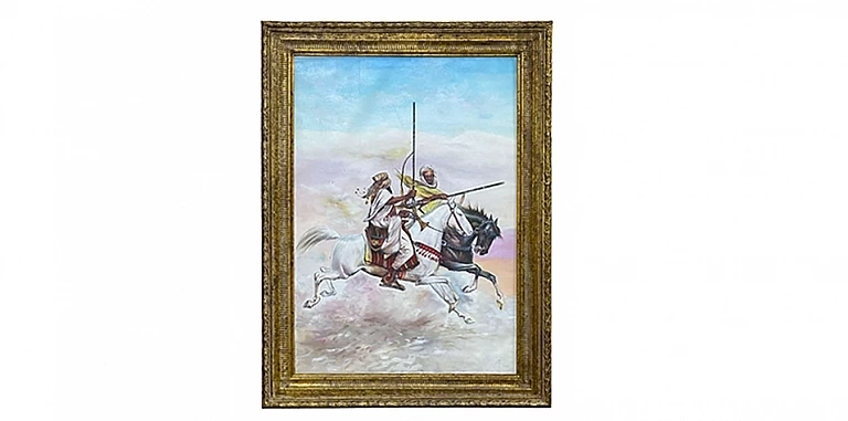 Διακοσμητικός πίνακας σε χρυσή κορνίζα "Knight warrior" (0019) ΠΙΝΑΚΕΣ ΖΩΓΡΑΦΙΚΗΣ