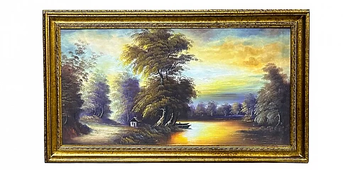 Διακοσμητικός πίνακας σε χρυσή κορνίζα "ΦΥΣΗ" (0010)