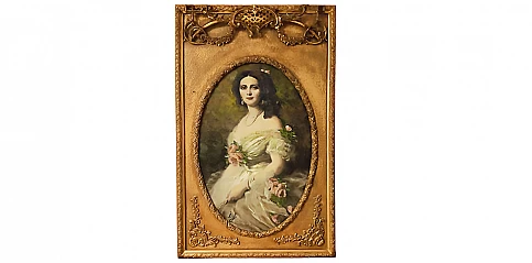 Διακοσμητικός πίνακας σε χρυσή κορνίζα "Vintage Προσωπογραφία" (0037)