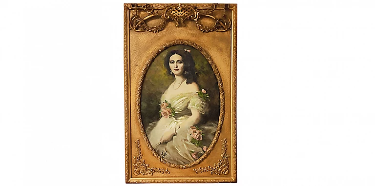 Διακοσμητικός πίνακας σε χρυσή κορνίζα "Vintage Προσωπογραφία" (0037) ΠΙΝΑΚΕΣ ΖΩΓΡΑΦΙΚΗΣ