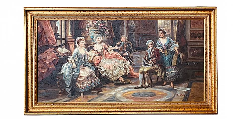 Διακοσμητικός πίνακας σε χρυσή κορνίζα "French Baroque" (0006)