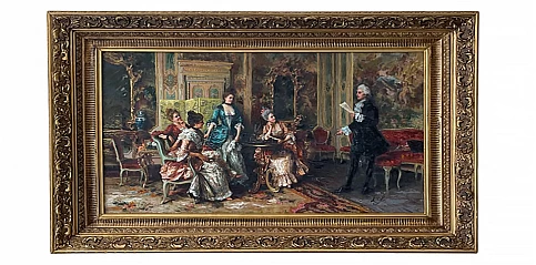 Διακοσμητικός πίνακας σε χρυσή κορνίζα "The poet" (0007)