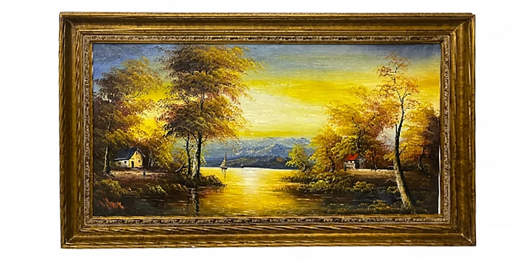 Διακοσμητικός πίνακας σε χρυσή κορνίζα "ΦΥΣΗ" (0012) ΠΙΝΑΚΕΣ ΖΩΓΡΑΦΙΚΗΣ