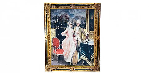 Διακοσμητικός πίνακας σε χρυσή κορνίζα "French Baroque" (0025)