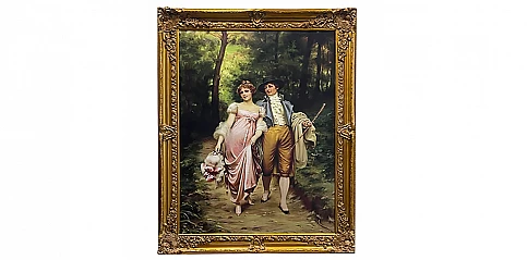 Διακοσμητικός πίνακας σε χρυσή κορνίζα "Ρωμαίος και Ιουλιέτα" (0027)