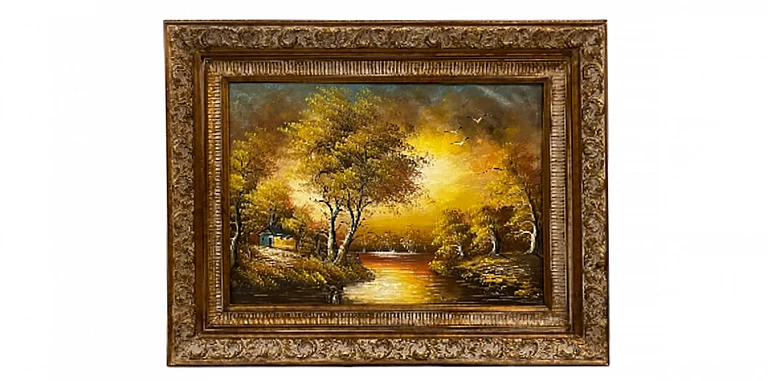 Διακοσμητικός πίνακας σε χρυσή κορνίζα "ΦΥΣΗ" (0028) ΠΙΝΑΚΕΣ ΖΩΓΡΑΦΙΚΗΣ