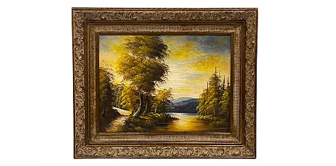 Διακοσμητικός πίνακας σε χρυσή κορνίζα "ΦΥΣΗ" (0029)