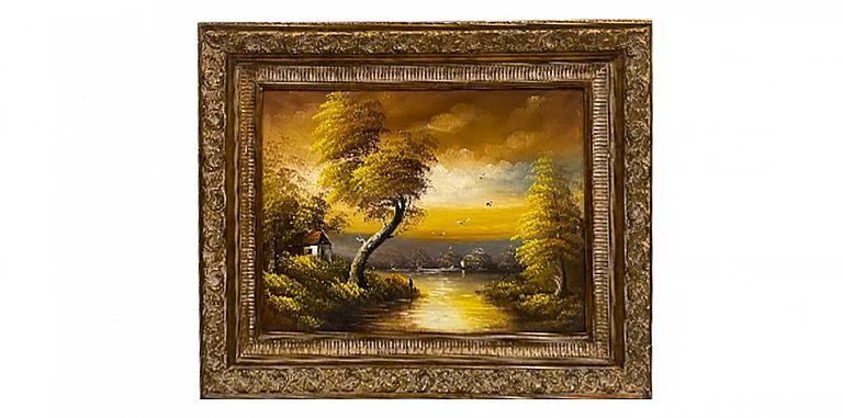 Διακοσμητικός πίνακας σε χρυσή κορνίζα "ΦΥΣΗ" (0031) ΠΙΝΑΚΕΣ ΖΩΓΡΑΦΙΚΗΣ