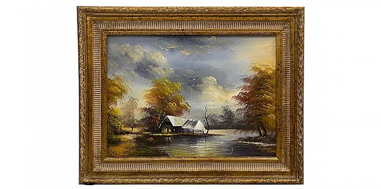 Διακοσμητικός πίνακας σε χρυσή κορνίζα "ΦΥΣΗ" (0032) ΠΙΝΑΚΕΣ ΖΩΓΡΑΦΙΚΗΣ