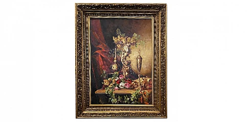 Διακοσμητικός πίνακας σε χρυσή κορνίζα "Λουλούδια" (0036)