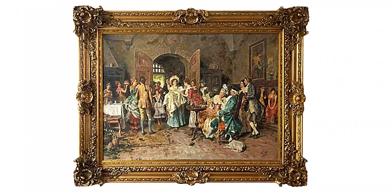Διακοσμητικός πίνακας σε χρυσή κορνίζα "FRENCH BAROQUE" (0042) ΠΙΝΑΚΕΣ ΖΩΓΡΑΦΙΚΗΣ