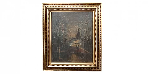 Πίνακας με κορνίζα "Βραδινή βόλτα" (0002)