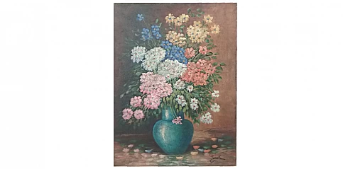 Πίνακας σε καμβά "Βάζο με λουλούδια" (0003-A)