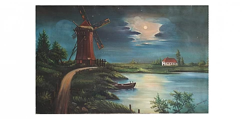 Πίνακας σε καμβά "Ανεμόμυλος" (M235)