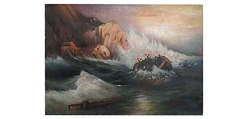 Πίνακας σε καμβά "Ναυάγιο" (A100)