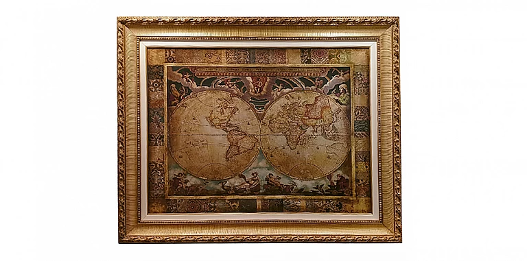 Μεγάλος πίνακας σε χρυσή κορνίζα "Υδρόγειος" (0675) ΠΙΝΑΚΕΣ ΖΩΓΡΑΦΙΚΗΣ Μεγάλος πίνακας σε χρυσή κορνίζα "Υδρόγειος" (0675) ΠΙΝΑΚΕΣ ΖΩΓΡΑΦΙΚΗΣ