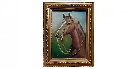 Πίνακας σε χρυσή κορνίζα "Άλογο" (0004)