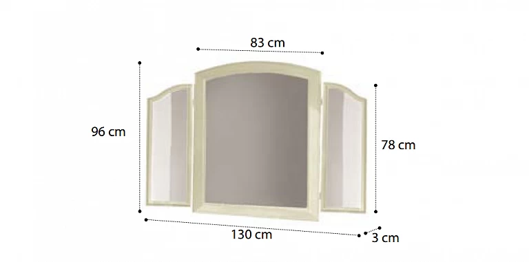 Καθρέφτης υπνοδωματίου τρίπτυχος καρυδιά (TORI2) ΔΙΑΚΟΣΜΗΤΙΚΟΙ ΚΑΘΡΕΦΤΕΣ