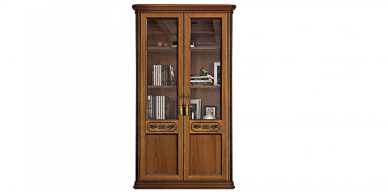 Βιβλιοθήκη γραφείου με δύο πόρτες φινίρισμα καρυδιάς TORRIANI (TOR2) ΒΙΒΛΙΟΘΗΚΗ