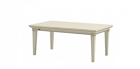 Τραπέζι σαλονιού λευκό σε πατίνα με χρυσό φινίρισμα TREVISO (TREV ASH)