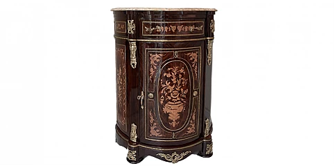 Μπαγιού ημικυκλικό παλίσανδρος με μάρμαρο (0029/1503)