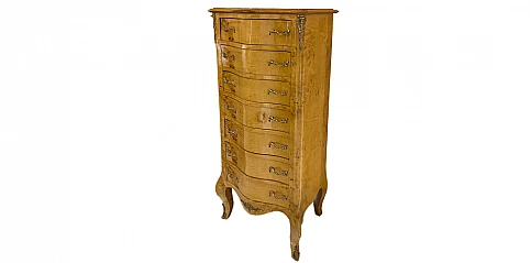 Συρταριέρα Louis Quinze με Καμπύλες Γραμμές και Μπρονζέ Λεπτομέρειες (1501)