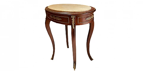 Louis XV Χειροποίητο Τραπεζάκι με Μαρμάρινη Επιφάνεια (1498-A)