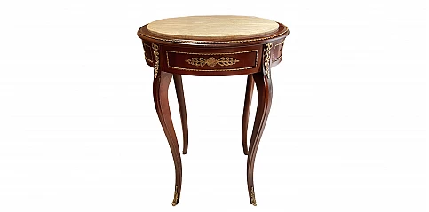 Louis XV Χειροποίητο Τραπεζάκι με Μαρμάρινη Επιφάνεια (1498-A)