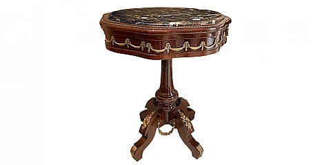 Κλασικό τραπεζάκι λάμπας με μάρμαρο (1513)