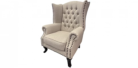 Μπερζέρα πολυθρόνα σε λινό ύφασμα (1399)