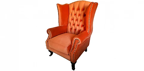 Μπερζέρα πολυθρόνα σε ματ βελούδο (LM81)