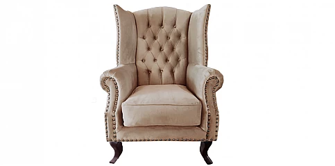 Μπερζέρα πολυθρόνα σε ματ βελούδο (LM03)