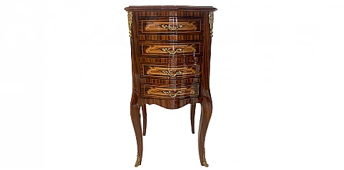 Κλασικό Κομοδίνο Louis Kenz - Χειροποίητο με Μαρκίτερί (1038)