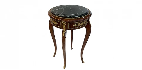 Στρογγυλό τραπεζάκι με μάρμαρο (0004) 