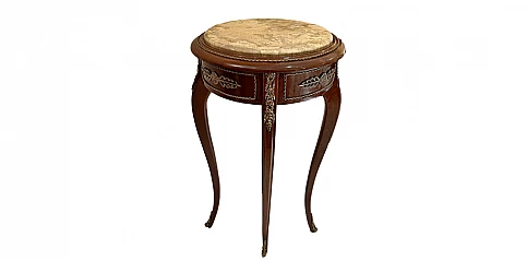 Στρογγυλό τραπεζάκι με μάρμαρο (0198) 