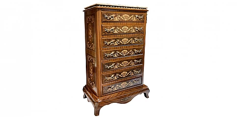 Κλασική συρταριέρα με μάρμαρο Λουί Κένζ (1504)