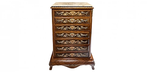 Κλασική συρταριέρα με μάρμαρο Λουί Κένζ (1504)