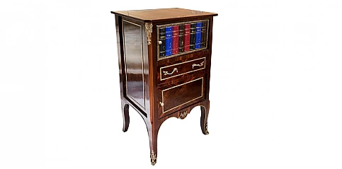 Κομοδίνο κλασικό με σχέδιο βιβλία (1501)