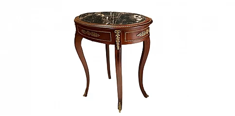 Louis XV Χειροποίητο Τραπεζάκι με Μαρμάρινη Επιφάνεια (1498-B)