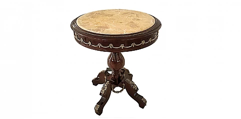 Έπιπλο Εποχής: Πλαινό Τραπεζάκι Louis Quinze με Καμπυλωτές Λεπτομέρειες (1098) 