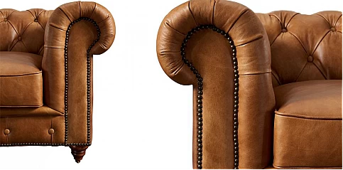 Καναπές τριθέσιος Chesterfield (0093)