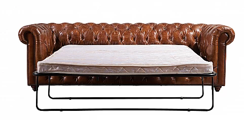 Καναπές κρεβάτι δερμάτινος (3028)