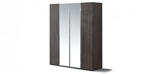 Ντουλάπα ρούχων PLATINUM γκρι (PLAT4) 